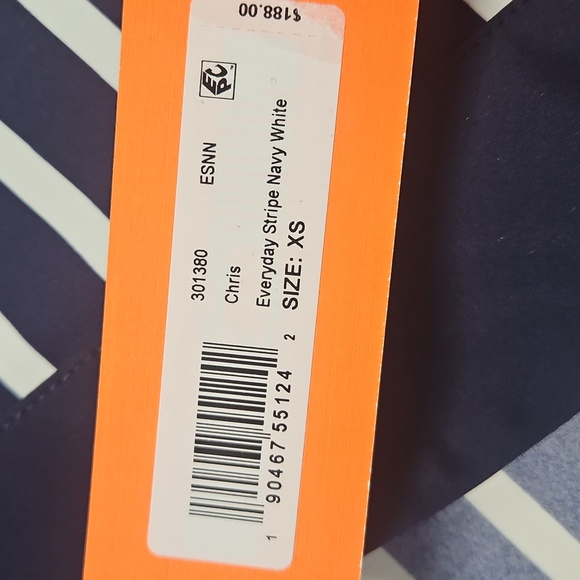 Jude Connally 3/4 Sleeve Timeless Tunic: Navy And White Stripe: Size- XS - Picture 8 of 16